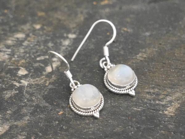 Earrings Silver  Moonstone